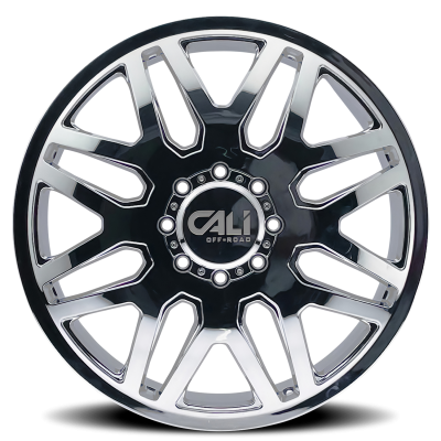 Dually Wheels Invader Dually 9115D CH 22x8.25 Chrome 8 On 165.1 Bolt Pattern 115 Offset Cali Offroad Wheels