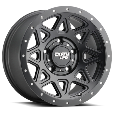 Dirty Life Race Wheels Theory 9305 Satin Black 17X9 5-127 -12Mm 78.1Mm