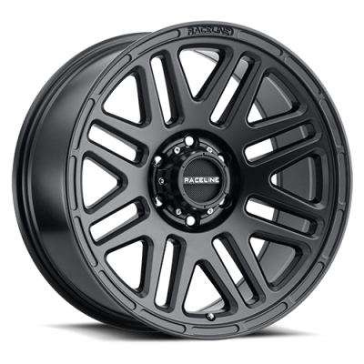 Aluminum Wheels 18x9 Outlander 944B Satin Black 0 Offset 8 on 165.1 Bolt Pattern 125.2 Bore Raceline