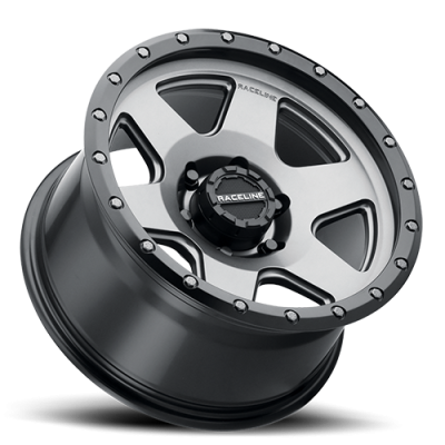 Aluminum Wheels 20x9 Boost 946G Satin Gunmetal Gray 6 Spoke 0 Offset 8 on 165.1 Bolt Pattern 130.81 Bore Raceline