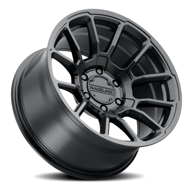 Aluminum Wheels 17x8.5 Gauge 950B Satin Black Multi Spoke 0 Offset 5 on 139.7 Bolt Pattern 106.5 Bore Raceline