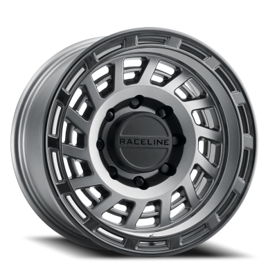 Aluminum Wheels 17x9 Halo 957GB Gunmetal Gray Black Ring -12 Offset 5 on 127 Bolt Pattern 78.1 Bore Raceline