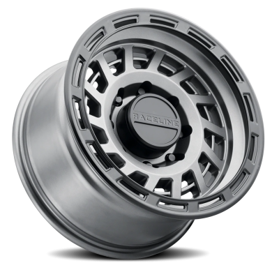 Aluminum Wheels 17x9 Halo 957GB Gunmetal Gray Black Ring -12 Offset 5 on 127 Bolt Pattern 78.1 Bore Raceline