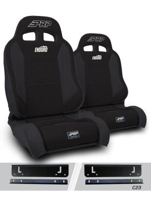 Enduro Elite Suspension Seat Trek Edition Kit for 97-02 Jeep Wrangler TJ Pair Black PRP Seats