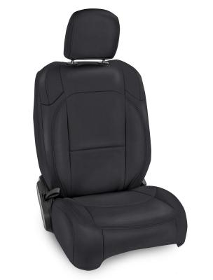 Front Seat Covers for Jeep Wrangler JLU 4 Door Jeep Gladiator JT with Pocket Back Pair All Black PRP Seats