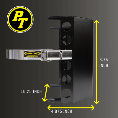 Gannett Locker 10 lb Aluminum Propane Bracket Stainless Steel Straps Black Power Tank