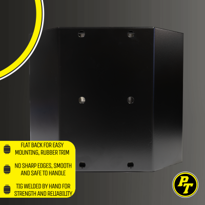 Gannett Locker 10 lb Aluminum Propane Bracket Stainless Steel Straps Black Power Tank