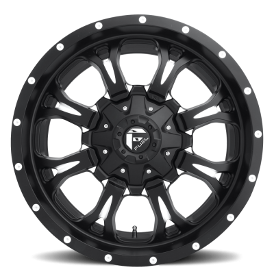 Aluminum Wheels 20X10 Krank D517 5 On 114.3/5 On 127 Matte Black/Milled 78.1 Bore -12 Offset Fuel Off Road Wheels