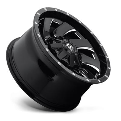 Aluminum Wheels 17X9 Cleaver D574 5 On 114.3/5 On 127 Gloss Black/Milled 78.1 Bore -12 Offset 8 Spoke Fuel Off Road Wheels