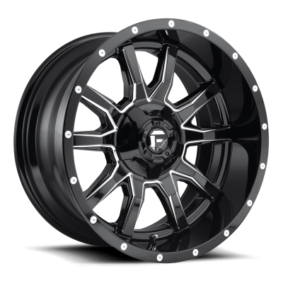 Aluminum Wheels 18X9 Vandal D627 5 On 114.3/5 On 127 Gloss Black/Milled 78.1 Bore -12 Offset Fuel Off Road Wheels