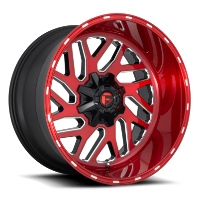 Aluminum Wheels 22X10 Triton D691 5 On 114.3/5 On 127 Candy Red/Milled 78.1 Bore -18 Offset Mesh Spoke Fuel Off Road Wheels