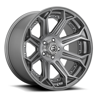 Aluminum Wheels 20X9 Siege D705 5 On 127 Brushed Gunmetal Gray Tinted Clear 71.5 Bore 1 Offset Fuel Off Road Wheels