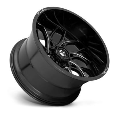 Aluminum Wheels 24X12 Runner D741 5 On 127 Gloss Black Milled 71.5 Bore -44 Offset Fuel Off Road Wheels