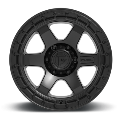 Aluminum Wheels 18X9 Block D750 5 On 127 Matte Black/Black Ring 71.5 Bore 1 Offset 6 Spoke Fuel Off Road Wheels