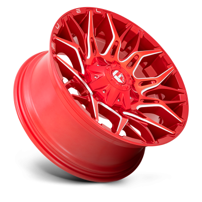 Aluminum Wheels 22X10 Twitch D771 5 On 114.3/5 On 127 Candy Red Milled 78 Bore -18 Offset Fuel Off Road Wheels