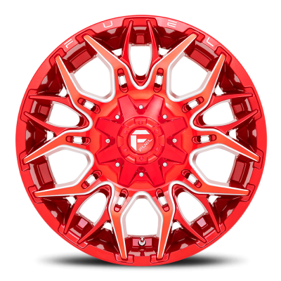 Aluminum Wheels 22X10 Twitch D771 5 On 114.3/5 On 127 Candy Red Milled 78 Bore -18 Offset Fuel Off Road Wheels