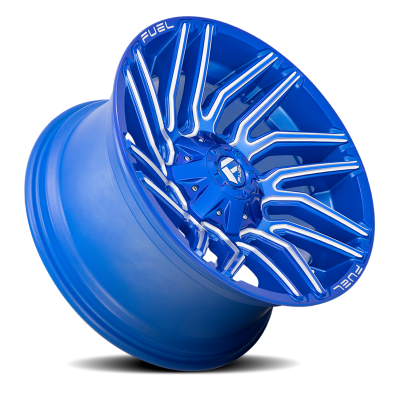 Aluminum Wheels 22X10 Typhoon D774 5 On 114.3/5 On 127 Anodized Blue Milled 78 Bore -18 Offset Fuel Off Road Wheels