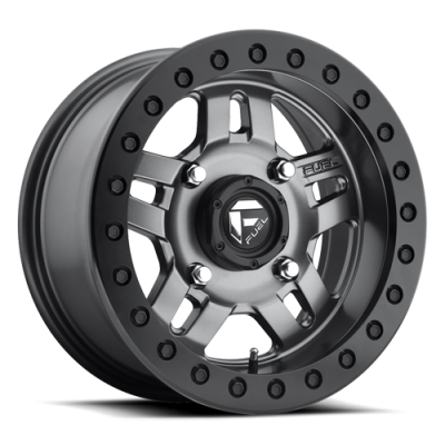 Aluminum Wheels 15X7 Anza UTV D918 4 On 136 Matt Anthracite Gray Beadlock 110.2 Bore 13 Offset 5 Spoke Fuel Off Road Wheels