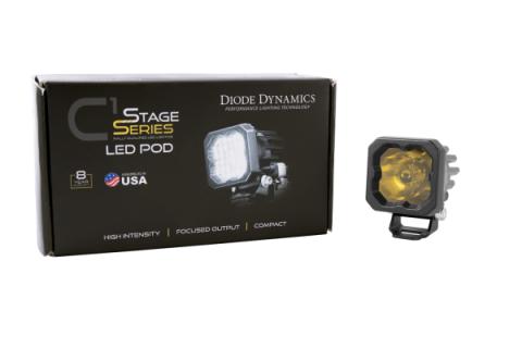 Stage Series C1 LED Pod Sport Yellow Wide Standard ABL Each Diode Dynamics