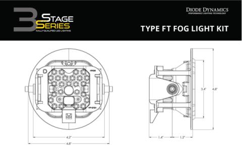 SS3 Sport Type FT Kit ABL White SAE Fog Diode Dynamics