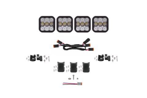 SS5 Pro Universal CrossLink 4-Pod Lightbar White Combo Diode Dynamics