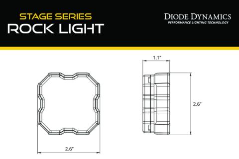 Stage Series Rock Light Magnet Mount Adapter Kit (one) Diode Dynamics