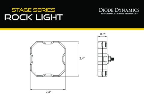 RGBW Rock Light Installer Magnet Mount Kit w/Controller (8-pack) Diode Dynamics