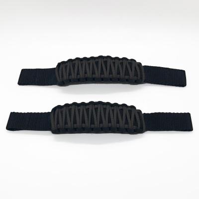 Adjustable Paracord Door Limiting Straps For 1987-2021 Jeep Wrangler YJ/TJ/JK/JKU/JL/JLU/Gladiator Black Pair Bartact