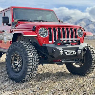 Shorty Front Bumper With Winch Plate For 18-25 Jeep Wrangler JL 2-4 Door 20-25 Gladiator Rock Slide Engineering