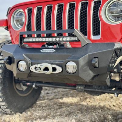 Shorty Front Bumper With Winch Plate For 18-25 Jeep Wrangler JL 2-4 Door 20-25 Gladiator Rock Slide Engineering