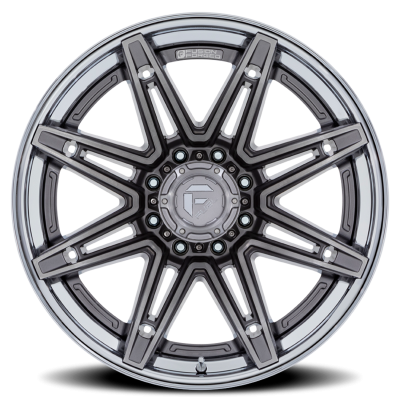 Aluminum Wheels 22X12 Brawl FC401AP 6 On 135 Platinum Silver Chrome Lip 87.1 Bore -44 Offset Fuel Off Road Wheels