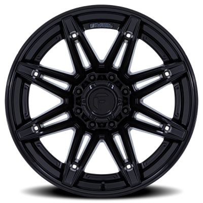 Aluminum Wheels 22X10 Brawl FC401MX 6 On 135 Matte Black/Gloss Black Lip 87.1 Bore -18 Offset Fuel Off Road Wheels