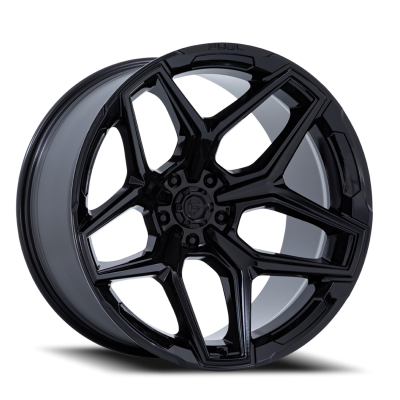 Aluminum Wheels 18X9 Flux 6 FC854BX 6 On 135 Gloss Black 87.1 Bore 1 Offset Fuel Off Road Wheels