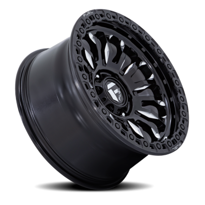 Aluminum Wheels 20X10 Rincon SBL FC857BE 5 On 127 Gloss Black Milled 71.5 Bore -18 Offset Fuel Off Road Wheels