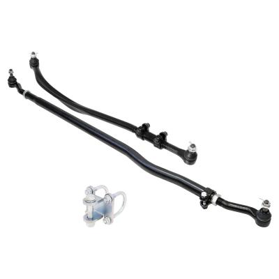 Currectlync Steering System 07-18 Wrangler JK Bolt-On Includes 1 1/2 Inch Diameter Tie Rod/Forged Drag Link HD Steering Stabilizer Shock Mounting Kit RockJock 4x4