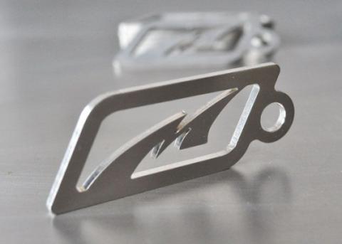 Key Chain 2-7/8x 1 inch Tall Brushed Finish Motobilt