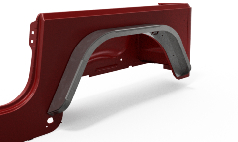 Jeep TJ Fenders Rear Double Arch 4 Inch Flare Pair Motobilt