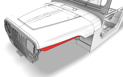 Cut-in Fender Flares for 1986-1995 Jeep Wrangler YJ