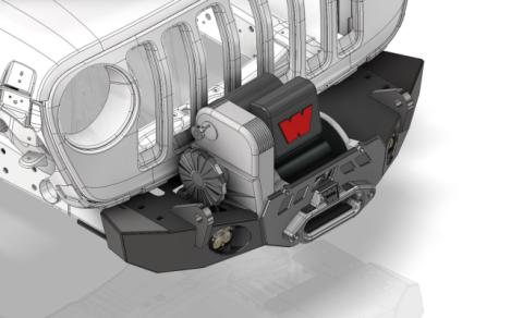 Gladius Frame Chop Bumper for Jeep JK/JL/JT - Fits WARN M8274 Motobilt