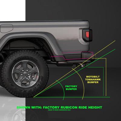 Tomahawk High Clearance Rear Bumper for Jeep JT Motobilt