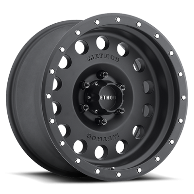 Aluminum Wheels 17x8.5 Hole MR307 Bolt Pattern 6 On 135 Offset 0 Lip Size 3.07 Matte Black MB Method