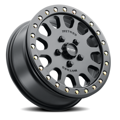 Aluminum Wheels 15x6 MR401 Beadlock UTV Bolt Pattern 5 On 114.3 Offset 49 Lip Size 0 Matte Black MB Method