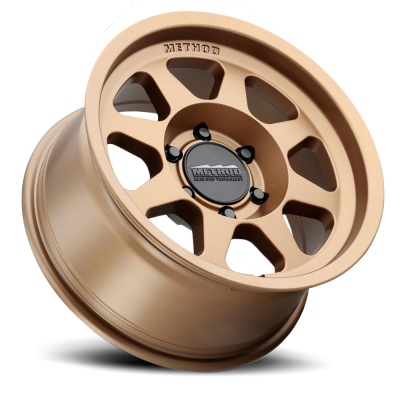 Aluminum Wheels 16x6.5 Bead Grip MR701 Bolt Pattern 6 On 180 Offset 90 Lip Size 0 Method Bronze BRZ Method