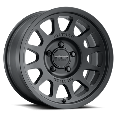 Aluminum Wheels 15x7 Bead Grip MR703 Bolt Pattern 5 On 100 Offset 15 Lip Size 1.18 Matte Black MB Method