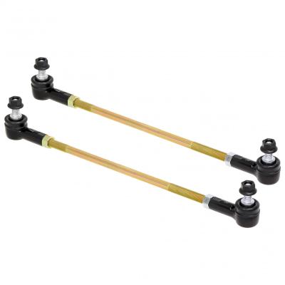 Adjustable Sway Bar End Link Kit (14 Inch Long Rods w/ Sealed Rod Ends and Jam Nuts pair) RockJock 4X4