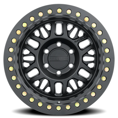 Aluminum Wheels 17x9 Ryno Cast Beadlock RT951B Satin Black Black Beadlock Ring -12 Offset 5 on 127 Bolt Pattern 83.82 Bore Raceline