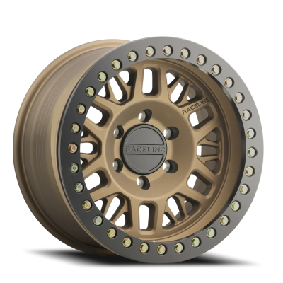 Aluminum Wheels 17x9 Ryno Cast Beadlock RT951BZ Textured Matte Bronze Black Beadlock Ring -12 Offset 5 on 127 Bolt Pattern 83.82 Bore Raceline