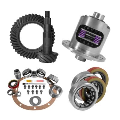 8.2 inch GM 3.73 Rear Ring and Pinion Install Kit 28 Spline Positraction 2.25 inch Axle Bearings Yukon Gear &amp; Axle