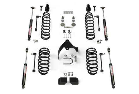 07-18 Wrangler JK 4 Door 3 Inch Coil Spring Base Lift Kit &amp; 9550 VSS Twin-Tube Shocks TeraFlex