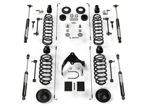 07-18 Wrangler JK 4 Door 4 Inch Coil Spring Base Lift Kit &amp; 9550 VSS Twin-Tube TeraFlex